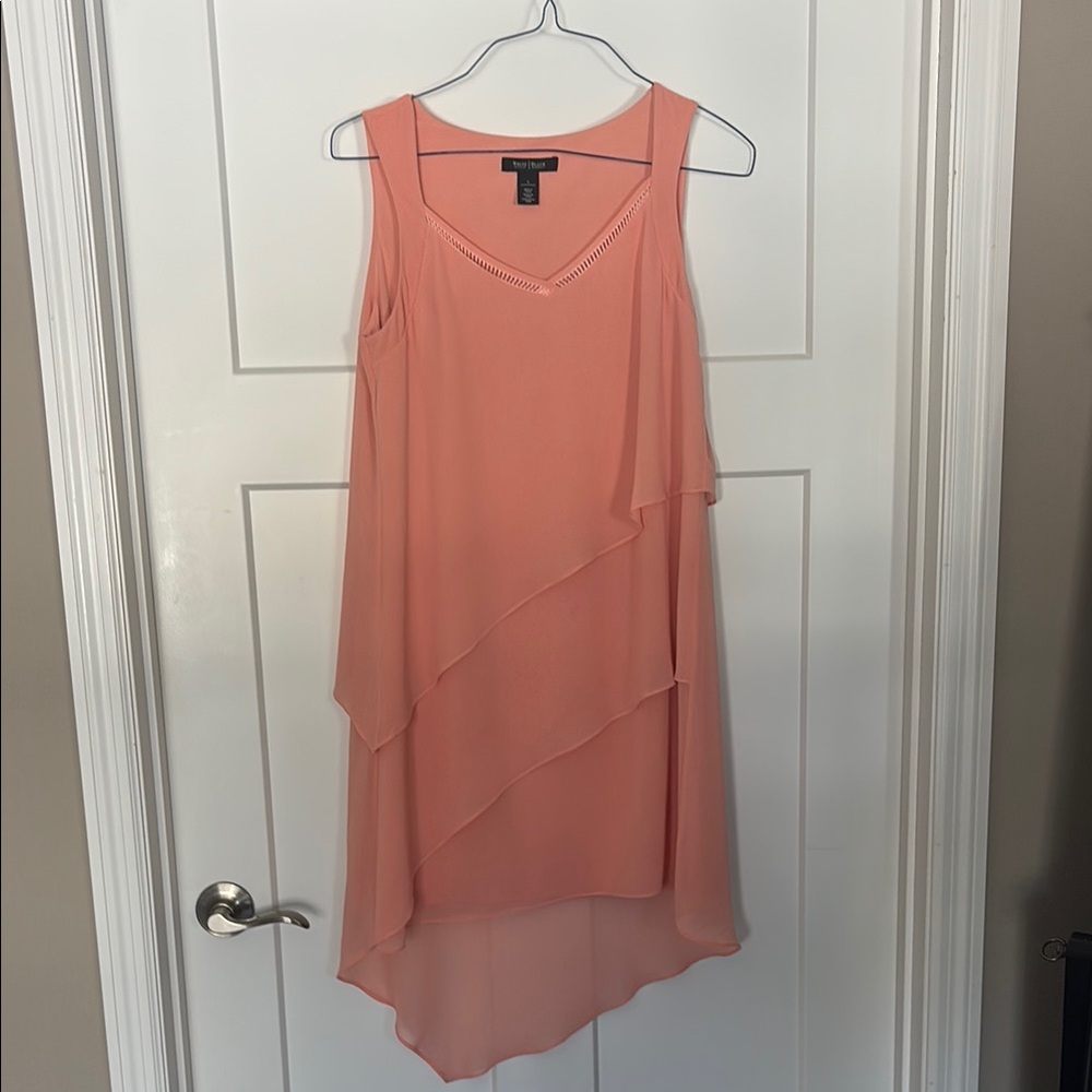 Elegant Peach Layered Dress